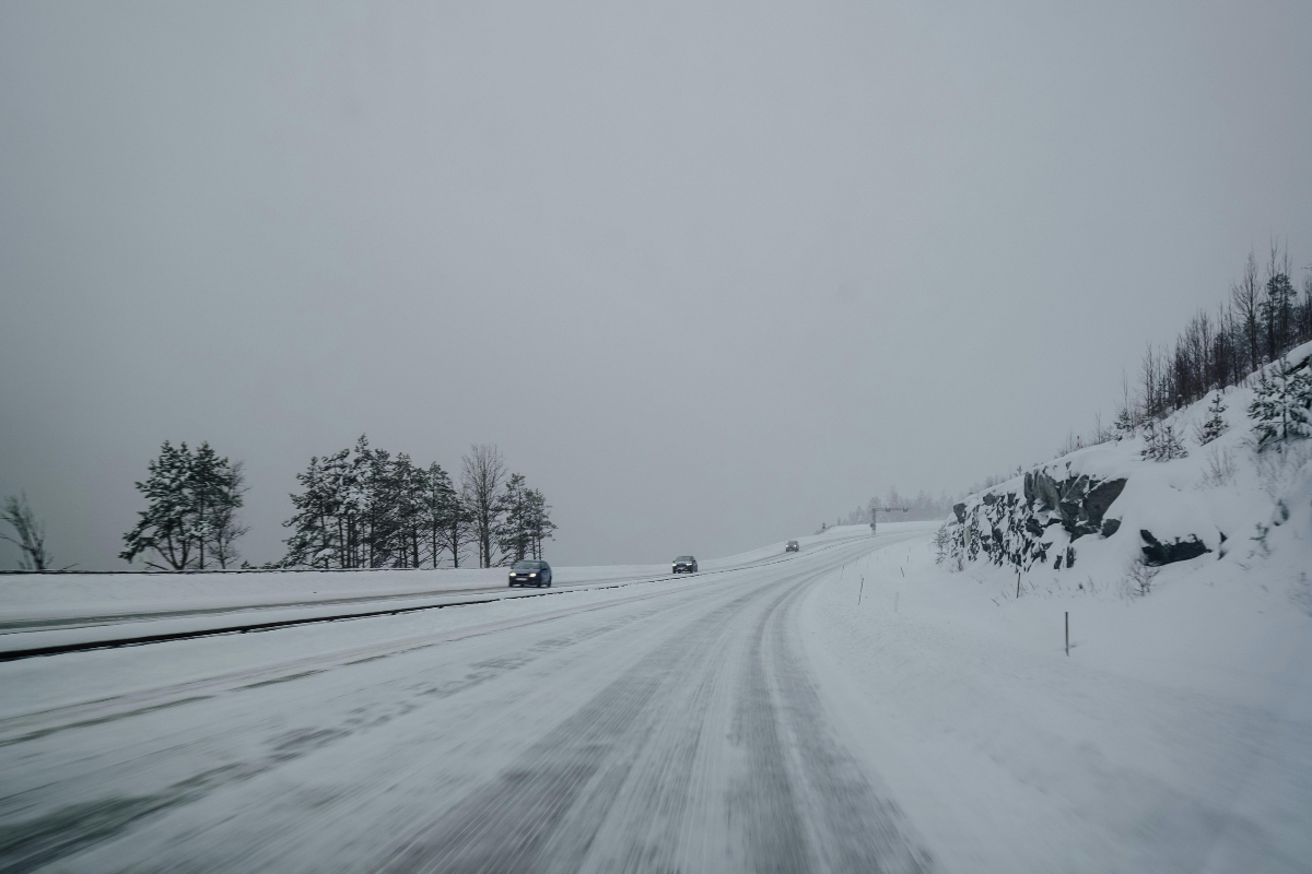 A wintery road